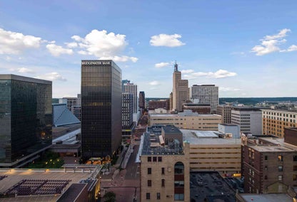 Aerial view of downtown Saint Paul, MN